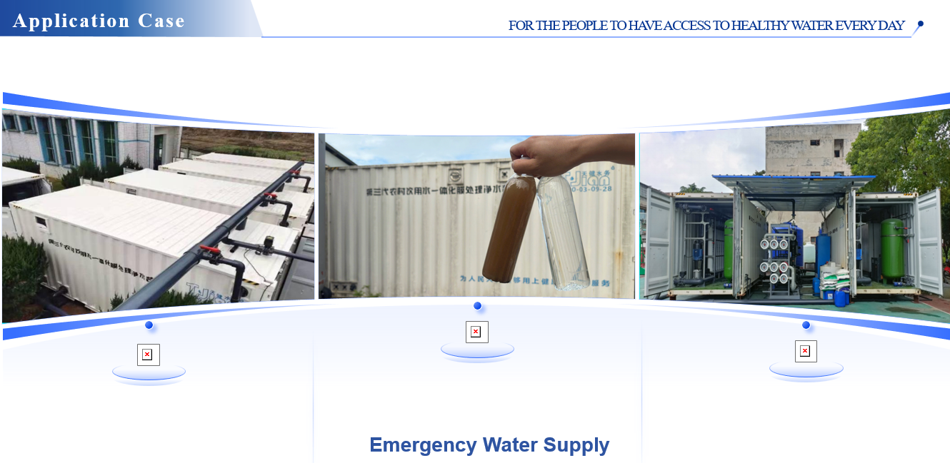Emergency water supply units for disaster relief and remote areas